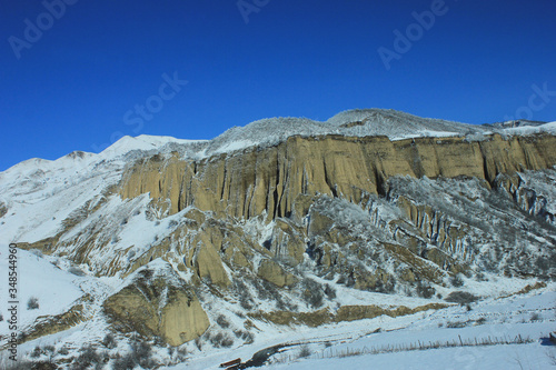 Azerbaijan. Beautiful snow-capped mountains. Kusar district. © Борис Масюра