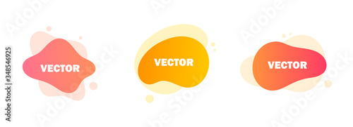 Modern amoeba banners.