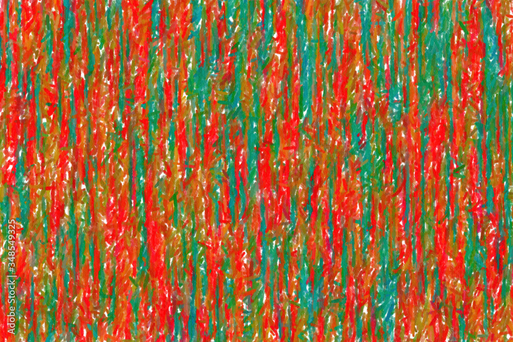Red, yellow and blue lines Abstract Color Pencil abstract paint background.