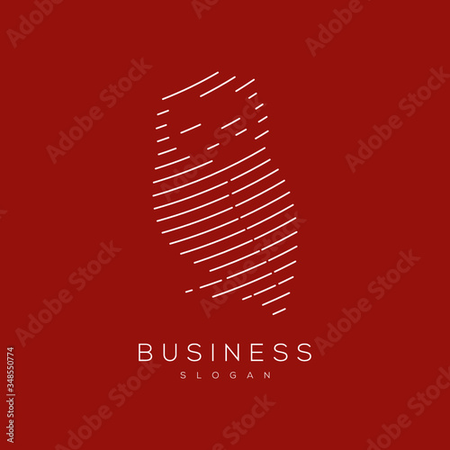 line art vector of an owl