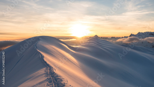 Aiguillette des houches, mont blanc massif photo