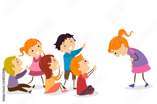 Stickman Kids Social Skills Praising Others