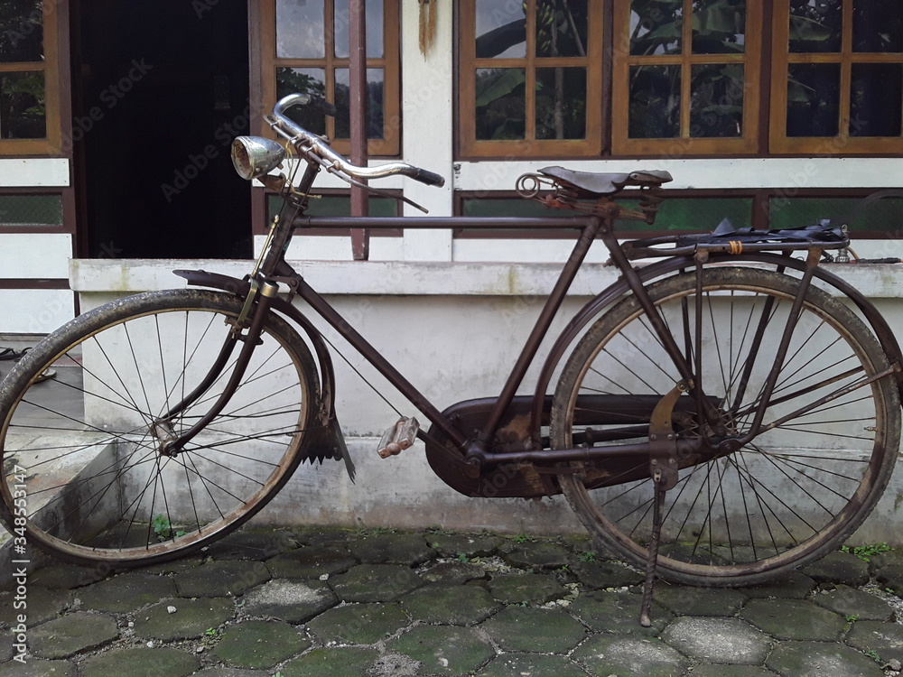 old bicycle in the street