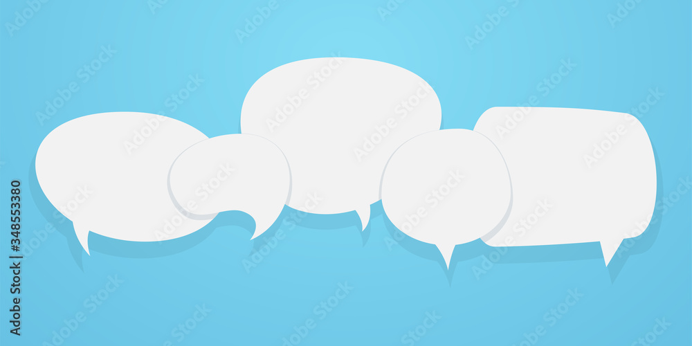 Set of speech bubble quote icons. Flat vector design Set of speech bubble quote icons. Flat vector design