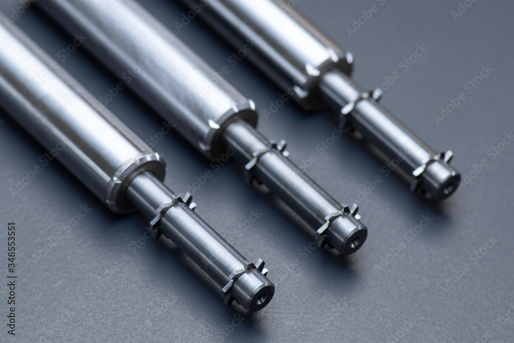 Fototapeta premium t-slot cutter grooving special tool 8 teeth drill reamer endmill cutting. Black background. isolated carbide precision cut. Use machining center lathe. Drilling cast iron Aluminum metals automotive