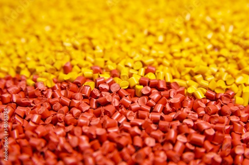 Obraz na płótnie Colorful plastic polymer granules 