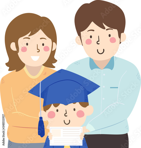 Kid Parents Graduation Cert...