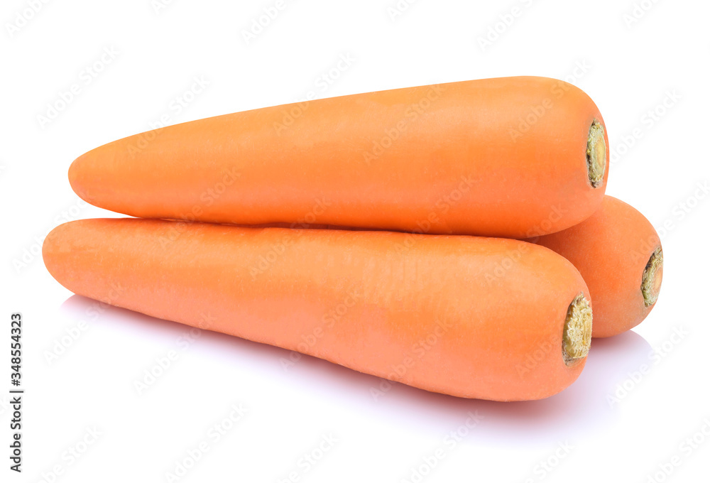 Carrots isolated on white background. Carrots isolated on white background.