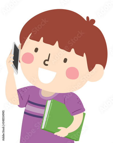 Kid Boy Phone Invite School...