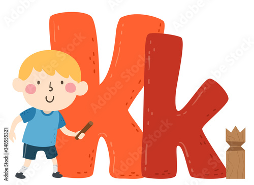 Kid Boy Kubb Sport Alphabet...