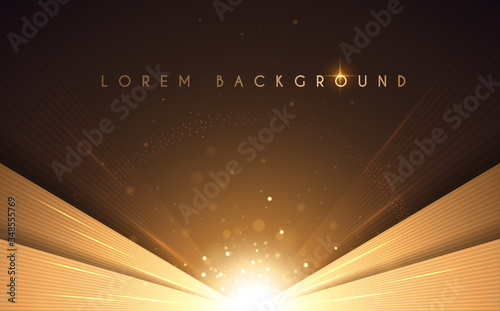 Abstract luxury gold background with light effect