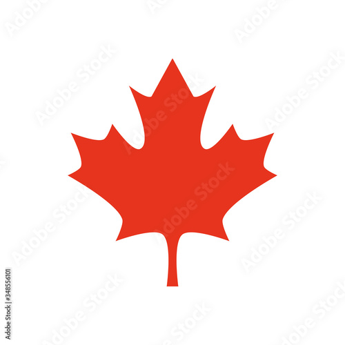 canada day concept, maple leaf icon, silhouette style