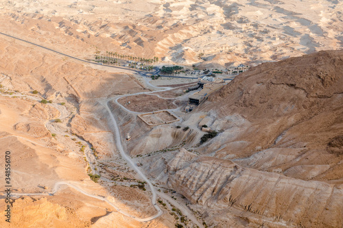 Ruins of Herods castle in fortress Masada, Israel photo