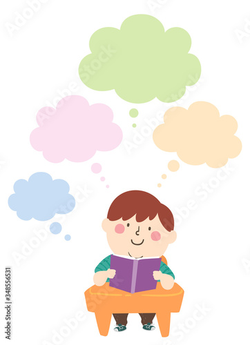 Kid Boy Fat Class Book Thin...