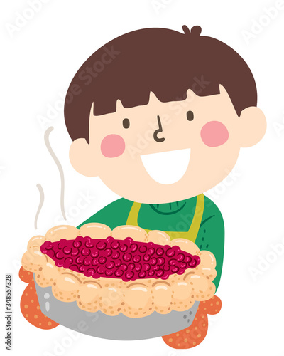 Kid Boy Apron Gloves Bake C...
