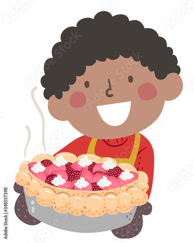 Kid Boy Apron  Bake Strawbe...