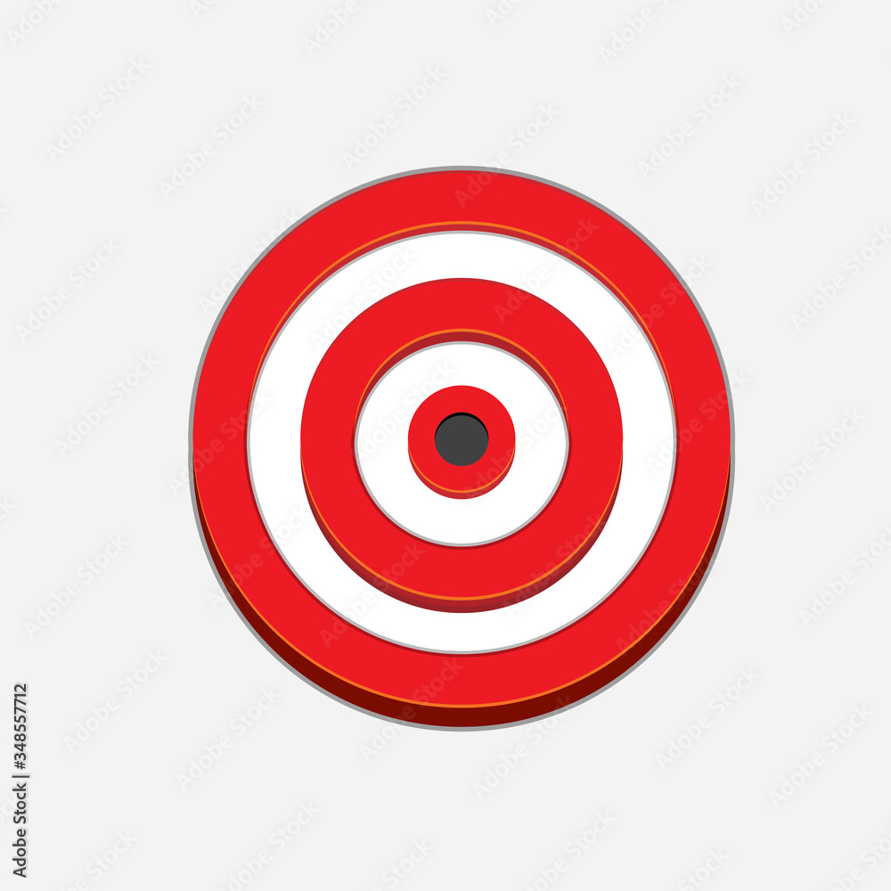 Target flat icon concept. market goal vector Target flat icon concept. market goal vector