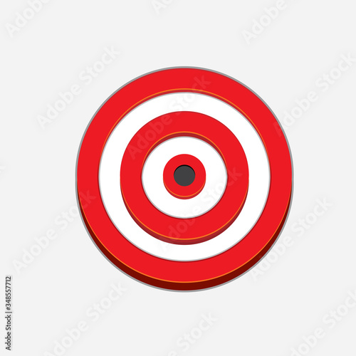 Target flat icon concept. market goal vector