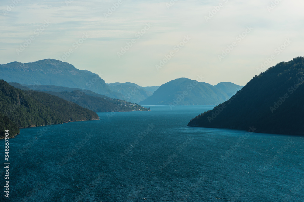 Abstract Norwegian fjord. 