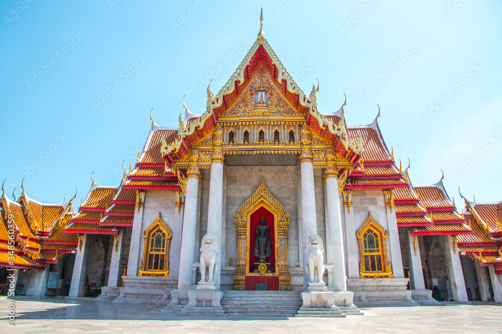 Exterior of Marble Temple (Wat Benchamabophit), Bangkok, Thailand