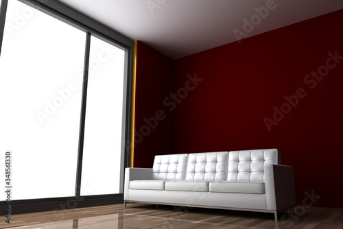 Living home interiors, original 3d rendering and models