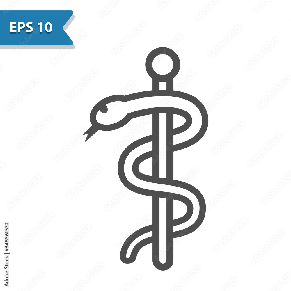 Rod of Asclepius Icon Rod of Asclepius Icon