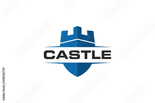 Castle logo and icon vector illustration design template