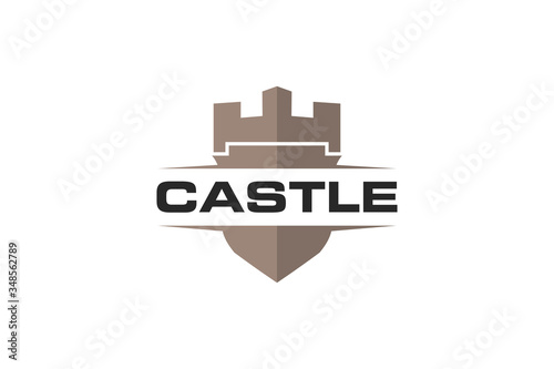 Castle logo and icon vector illustration design template