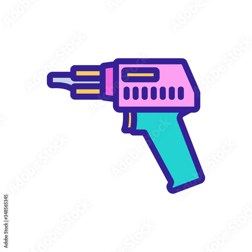 pulse electric soldering iron icon vector. pulse electric soldering iron sign. color symbol illustration