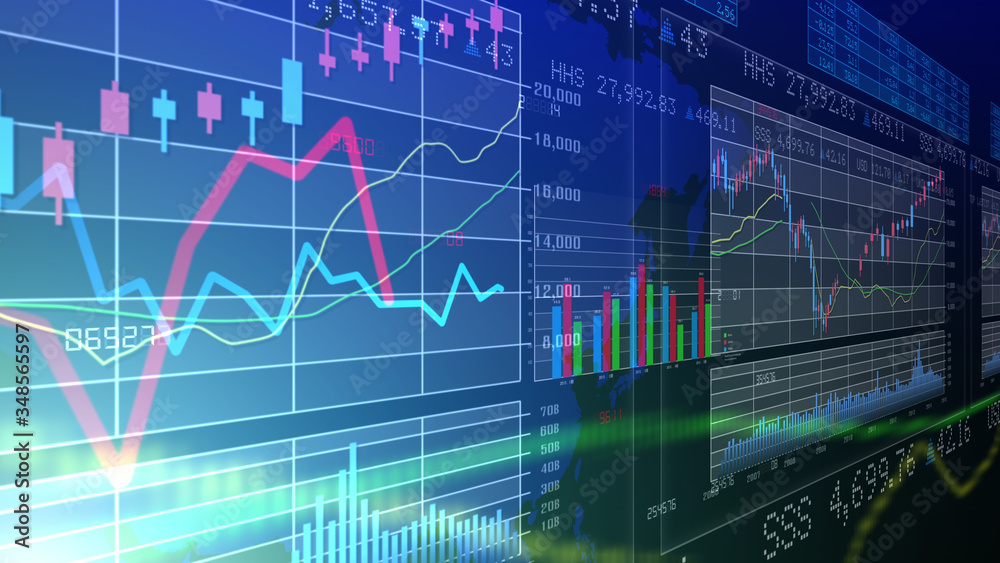 Business Data Graph finance Chart Bar 3D illustration background. Business Data Graph finance Chart Bar 3D illustration background.