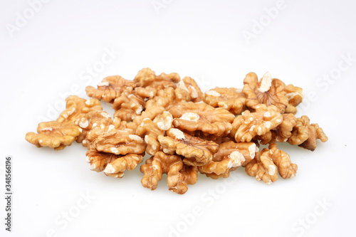 Organic Tasty walnuts isolated on white background