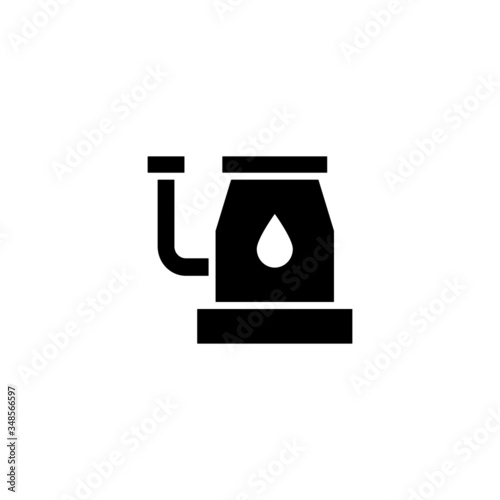 Sump pump vector icon in black solid flat design icon isolated on white background