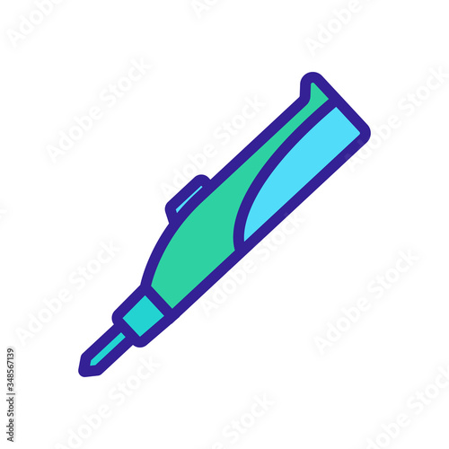 battery soldering iron icon vector. battery soldering iron sign. color symbol illustration