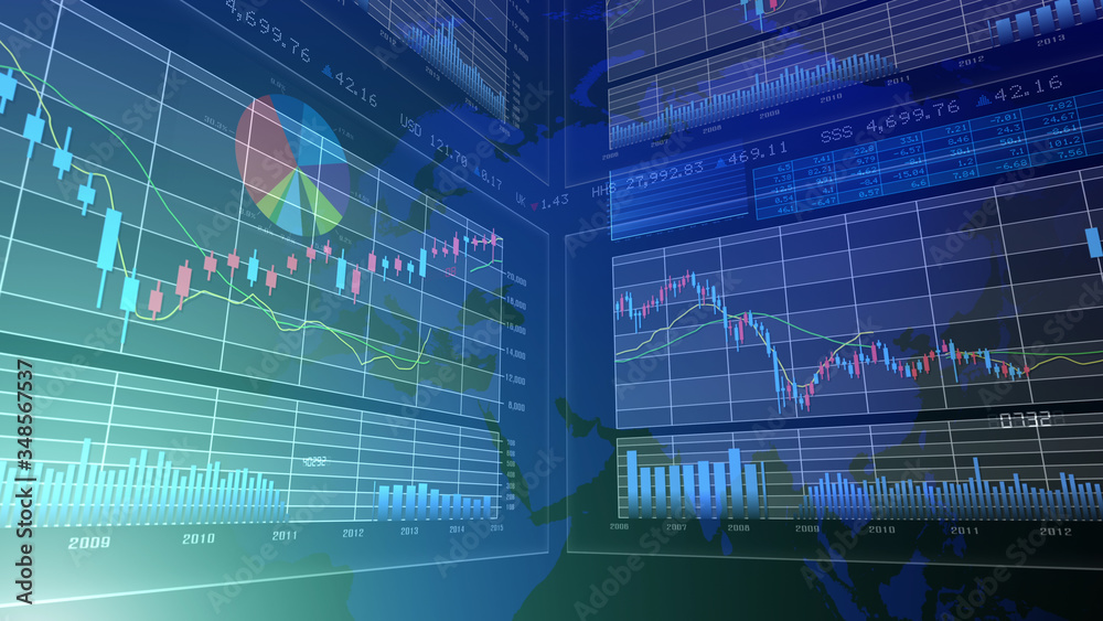 Business Data Graph finance Chart Bar 3D illustration background. Business Data Graph finance Chart Bar 3D illustration background.