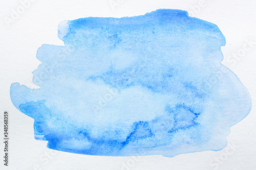 Abstract  blue watercolor background, watercolor stain