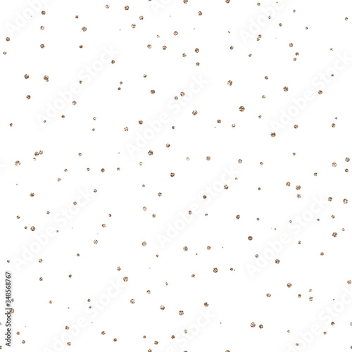 Abstract white seamless watercolor pattern with gold elements.