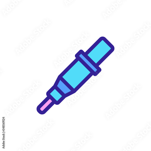 small soldering iron for welding icon vector. small soldering iron for welding sign. color symbol illustration