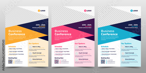 Creative Corporate & Business Conference Flyer Brochure Template Design, abstract business flyer, vector template design. Brochure design, cover, annual report, poster, flyer