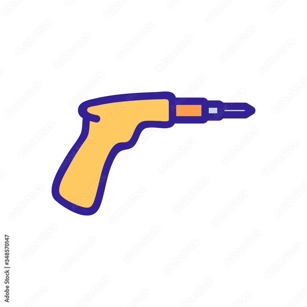 hand soldering iron icon vector. hand soldering iron sign. color symbol illustration