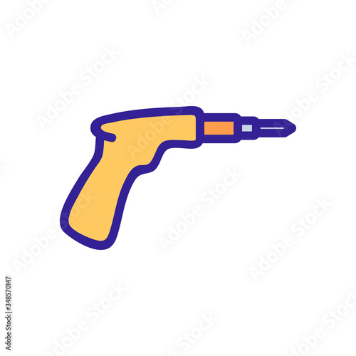 hand soldering iron icon vector. hand soldering iron sign. color symbol illustration