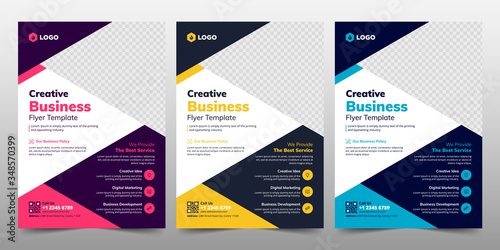 Creative Corporate & Business Flyer Brochure Template Design, abstract business flyer, vector template design. Brochure design, cover, annual report, poster, flyer