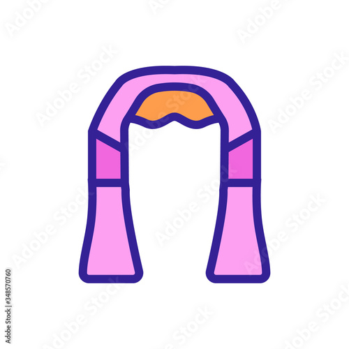 neck and shoulder massager icon vector. neck and shoulder massager sign. color symbol illustration