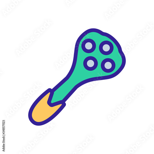 vibrating massager with nozzles icon vector. vibrating massager with nozzles sign. color symbol illustration