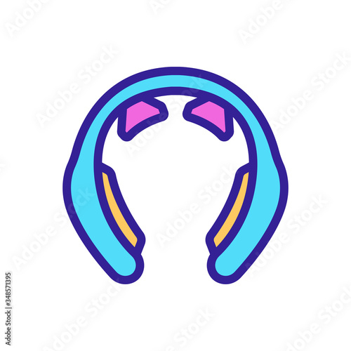 orthopedic pillow with nozzles for shoulders and neck icon vector. orthopedic pillow with nozzles for shoulders and neck sign. color symbol illustration