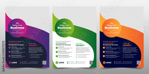 Creative Corporate & Business Flyer Brochure Template Design, abstract business flyer, vector template design. Brochure design, cover, annual report, poster, flyer