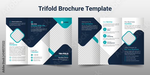 Creative Corporate & Business Trifold Flyer Brochure Template Design, abstract business Trifold brochure, vector brochure template design. Brochure design, cover, annual report, poster, Trifold flyer