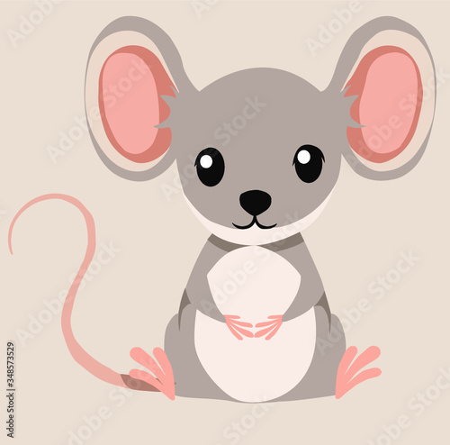 Diseño de roedor rata en vectores Rata bonita ilustrador