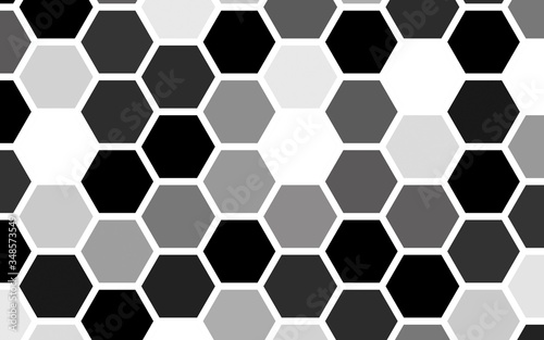 Fototapeta Naklejka Na Ścianę i Meble -  White honeycomb with a gradient color. Isometric geometry. 3D illustration