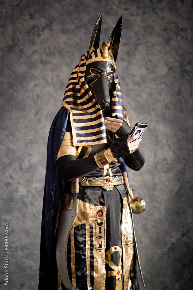 Cosplay Costume Egyptian God Anubis Stock Photo | Adobe Stock