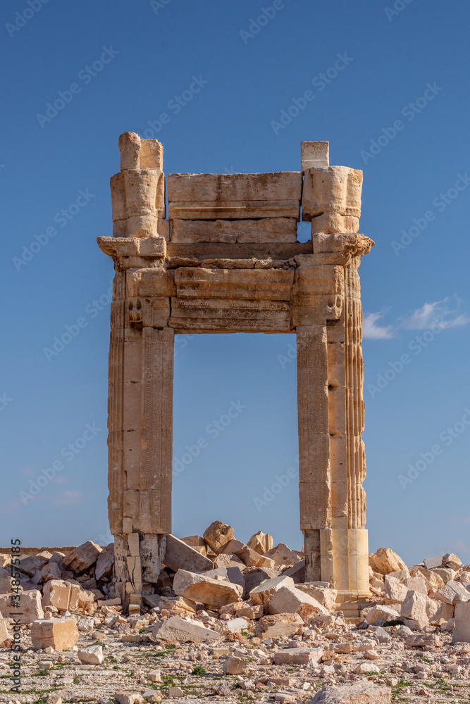 War Damage inflicted by ISIS in Palmyra, Syria
